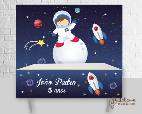 Kit Arte Digital Para Painel Astronauta
