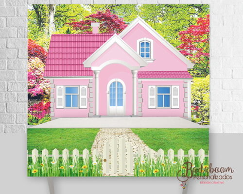 Kit Arte Digital Para Painel Casa De Boneca