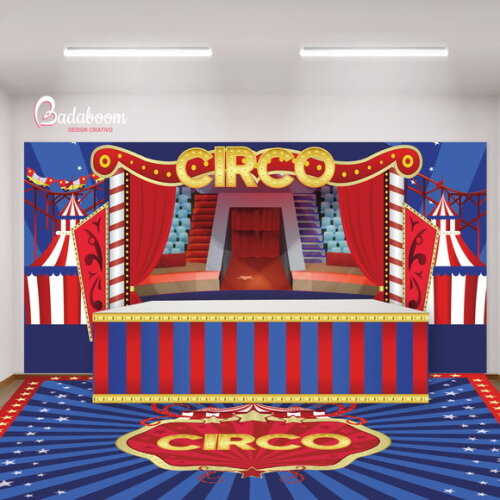 Kit Arte Digital Para Painel Circo