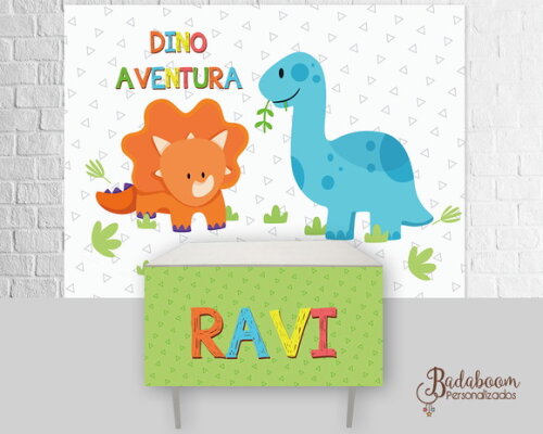 Kit Arte Digital Para Painel Dino Baby