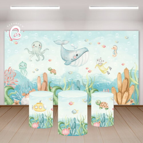 Kit Arte Digital para Painel Fundo do Mar