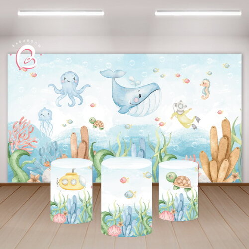 Kit Arte Digital para Painel Fundo do Mar
