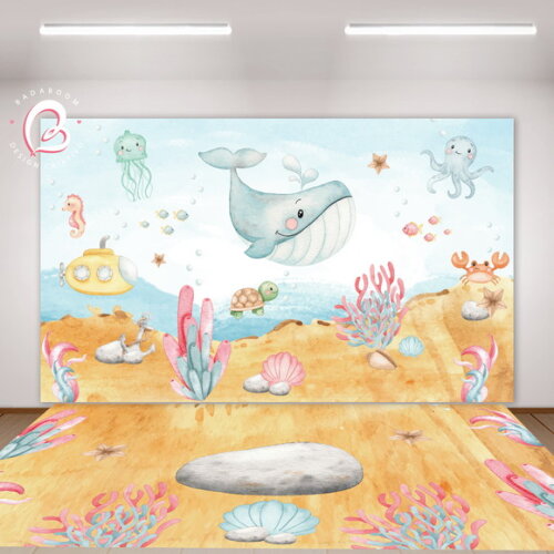 Kit Arte Digital Para Painel Fundo Do Mar
