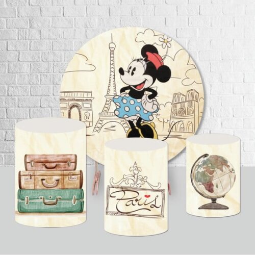 Kit Arte Digital Para Painel Minnie Paris