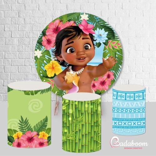 Kit Arte Digital Para Painel Moana