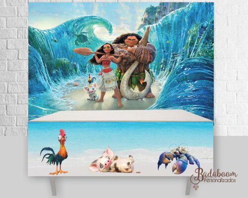 Kit Arte Digital Para Painel Moana