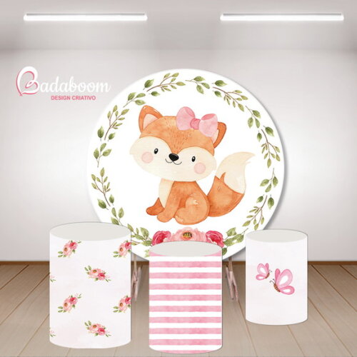 Kit Arte Digital Para Painel Raposinha