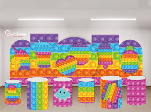 Kit Arte Digital para Painel Pop It