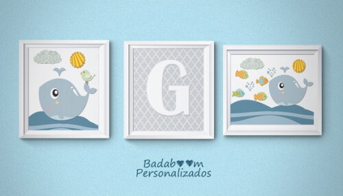 Kit Arte Digital para Poster Baleia