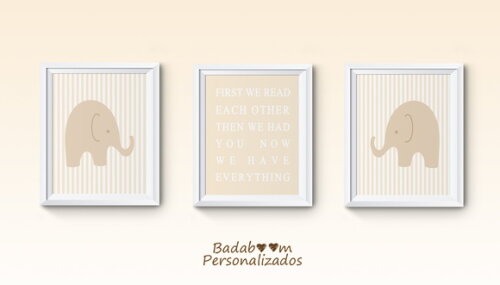 Kit Arte Digital para Poster Elefantes