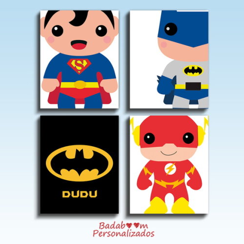 Kit Arte Digital Para Poster Heróis Baby II