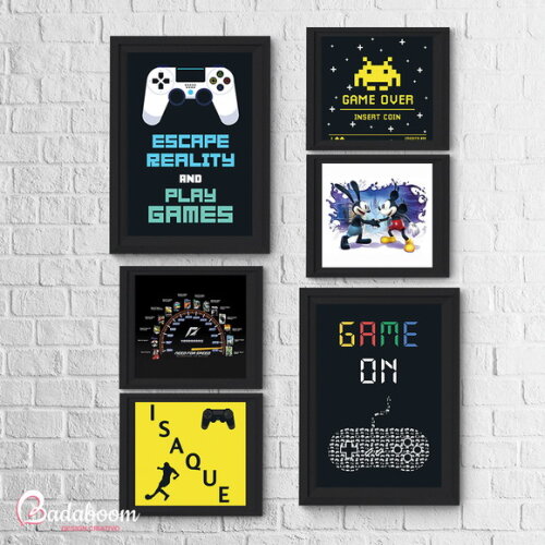 Kit Arte Digital Para Pôster Gamer