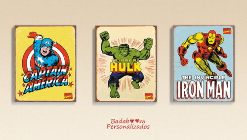 Kit Arte Digital Para Poster Heróis Vintage