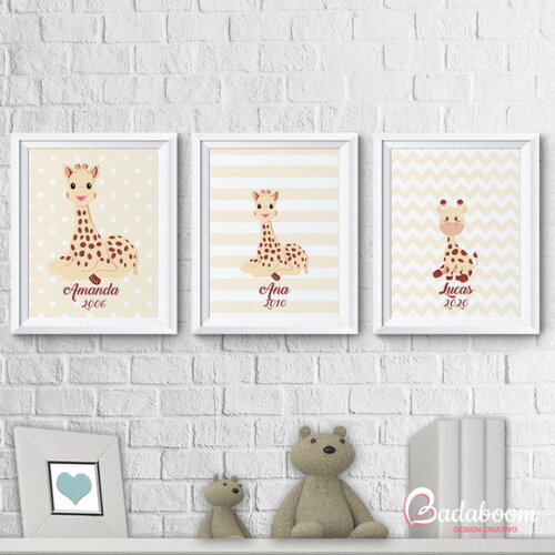 Kit Arte Digital Para Poster Girafas - C.507