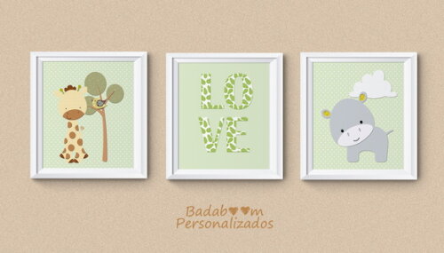 Kit Arte Digital Para Poster Infantil Safari V