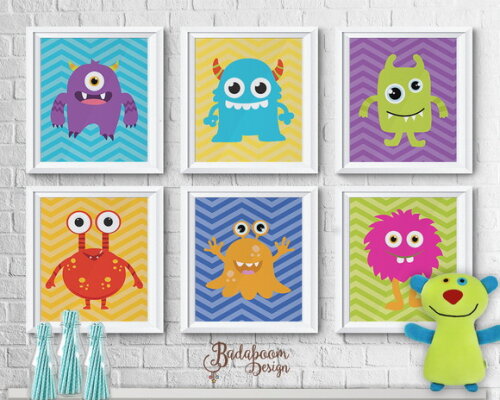 Kit Arte Digital Para Poster Monstrinhos