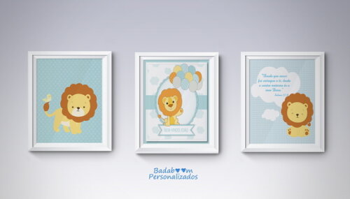 Kit Arte Digital para Poster Leãozinho