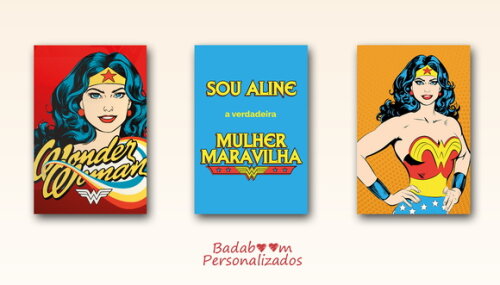 Kit Arte Digital Para Poster Mulher Maravilha