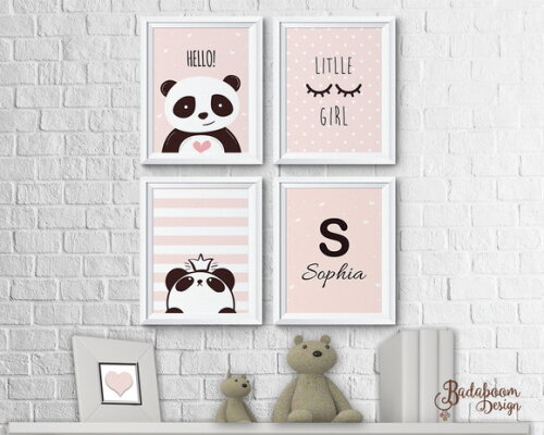 Kit Arte Digital Poster Infantil Panda II