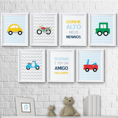 Kit Arte Digital Poster Meios de Transporte - C.921