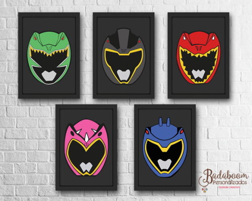 Kit Arte Digital Poster Power Rangers Dino Charge