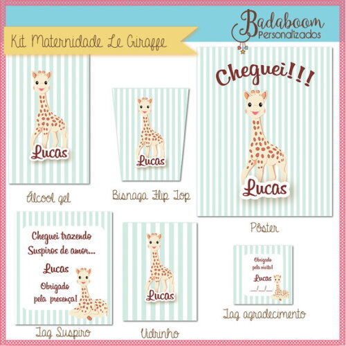 Kit Arte Maternidade Le Giraffe