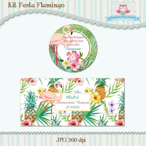 Kit Arte Festa Flamingo