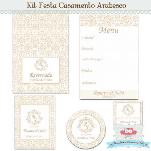 Kit Casamento Arabesco(arte)