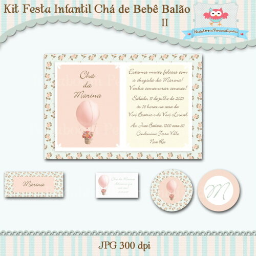 Kit Chá De Bebê Balão Menina