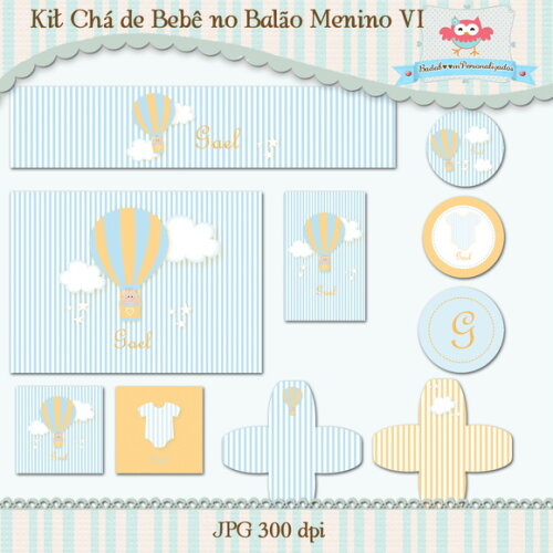 Kit Chá De Bebê Balão Menino
