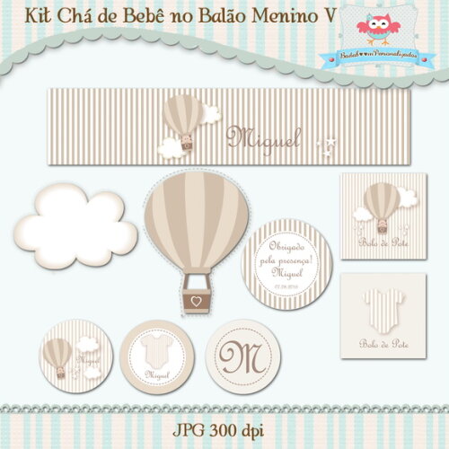 Kit Chá De Bebê Balão Menino