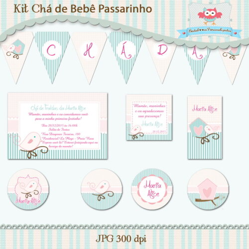Kit Chá De Bebê Passarinho