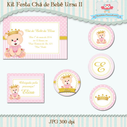 Kit Chá De Bebê Ursa