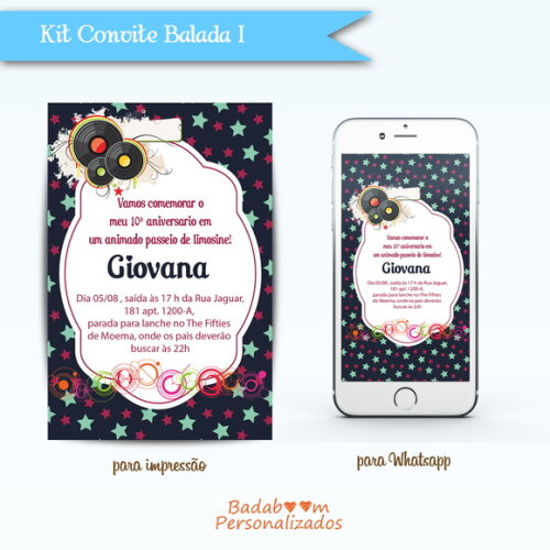 Kit Convite Balada