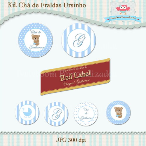 Kit Chá De Bebê Urso