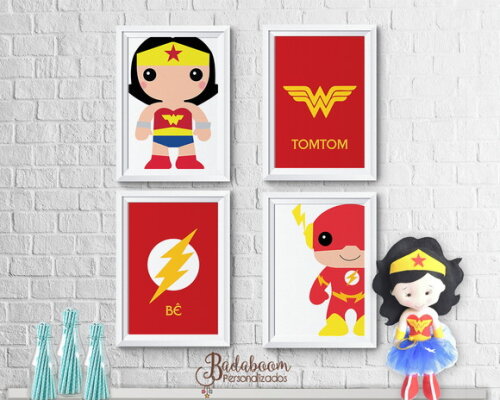 Kit Digital Poster De Festa Liga Da Justiça
