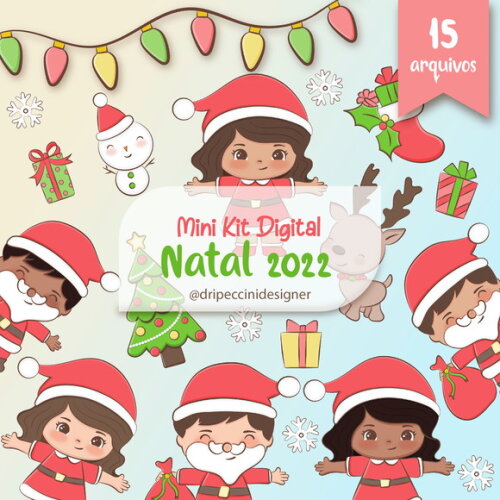 Kit Digital Natal Cute