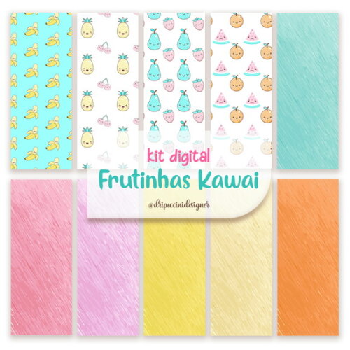 Kit Digital Frutinhas Kwaii