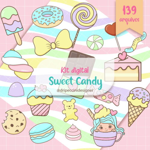 Kit Digital Sweet Candy