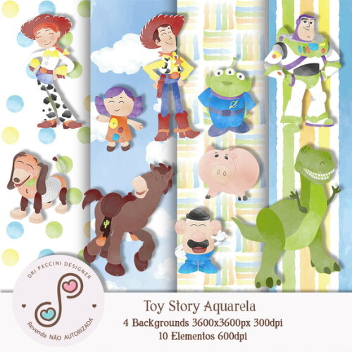 Kit Digital Toy Story Aquarelada