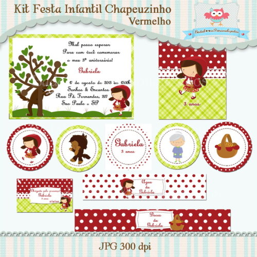 Kit Festa Chapéuzinho Vermelho - C.629