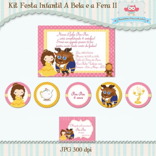 Kit Festa Infantil A Bela e a Fera - C.765