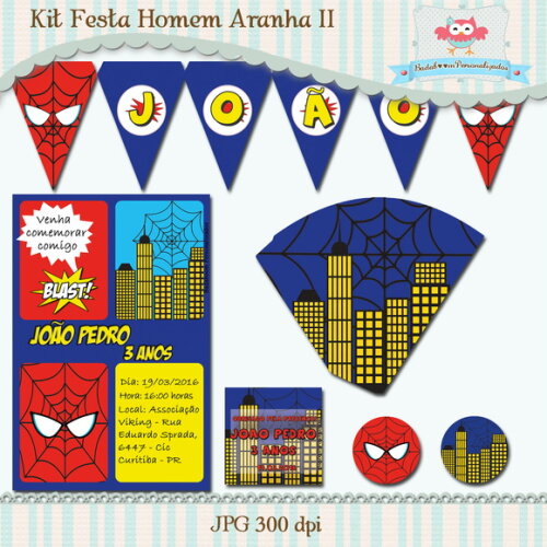Kit Festa Homem Aranha II