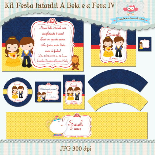 Kit Festa Infantil A Bela e a Fera - C.766