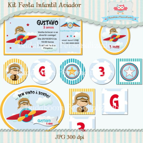Kit Festa Infantil Aviador - C.640
