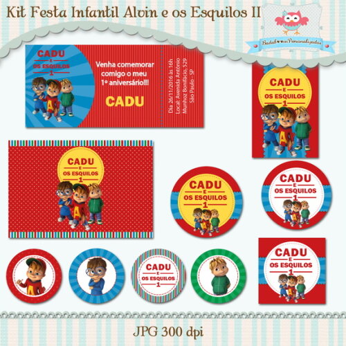 Kit Festa Infantil Alvin e o Esquilos - C.768