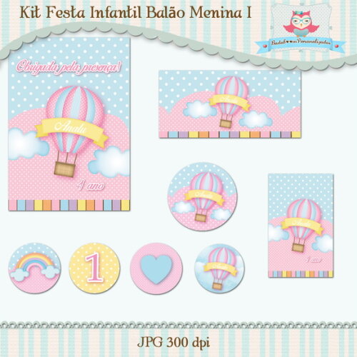 Kit Festa Infantil Balão Menina - C.130