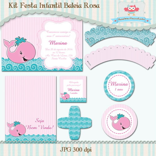 Kit Festa Infantil Baleia
