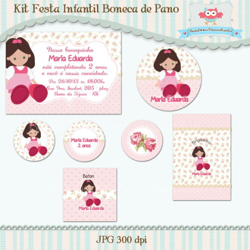 Kit Festa Infantil Boneca de Pano - C.737