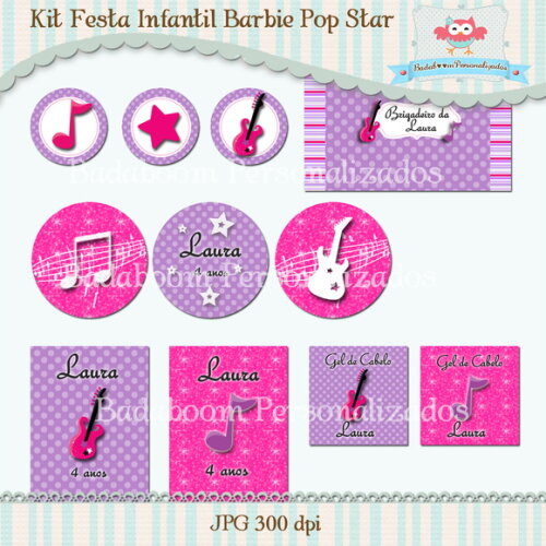 Kit Festa Infantil Barbie Pop Star - C.634